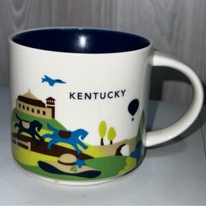 Starbucks Kentucky YAH You Are Here 14oz Coffee‎ Cup Mug 2015 Horse Equestrian